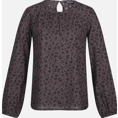 Regatta Women Shirts Regatta Womens/ladies Hadria Animal Print Blouse black