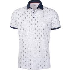 UV Protection Polo Shirts Galvin Green Manolo Ventil8 Polo Shirt White/Navy/Orange