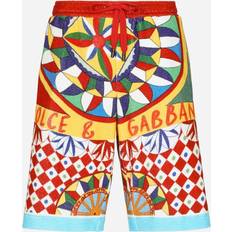 Dolce & Gabbana Red Shorts Dolce & Gabbana Terry jersey jogging shorts carretto_logo_rosso