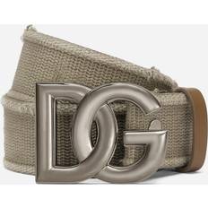 Beige - Men Belts Dolce & Gabbana Tape belt with DG logo