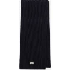 Dolce & Gabbana Wool scarf with DG patch very_dark_blue one