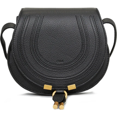 Roll Top Handbags Chloé Marcie Nano Saddle Bag - Black