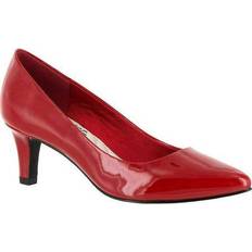 Easy Street Women's Pointe Dress Pump - Red Patent Leather