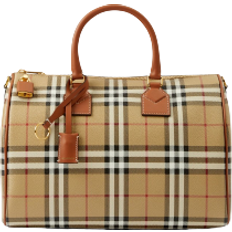 Burberry Weekend Bags Burberry Check Medium Bowling Bag - Archive Beige/Briar Brown