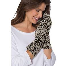 Mittens Women's Fleece Gloves by Accessories For All in Khaki Graphic Spots