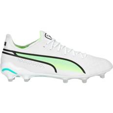 Nylon Fußballschuhe Puma King Ultimate FG/AG M - White/Black/Fast Yellow/Electric Peppermint