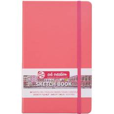 Røde Papir Talens Art Creations Sketchbook Coral Red 13x21cm 140g 80 sheets