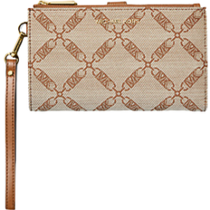 Telefoonvak Portemonnees Michael Kors Adele Empire Logo Jacquard Smartphone Wallet - Natural/Luggage