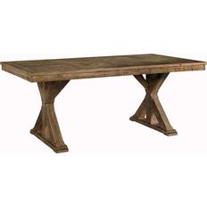 Ashley White Dining Tables Ashley Grindleburg Farmhouse Dining Table 42x76"