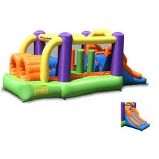 Kids bounce house Bounce Land Bounce House Inflatable Bouncer Obstacle Pro Racer Combo Slides