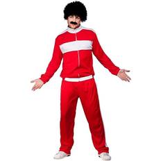 Wicked Costumes Retro trainingspak 80's rood/wit