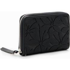 Geldbörsen & Schlüsseletuis Desigual Brieftasche ausgestanzte Blumen - BLACK U BLACK, U