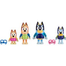 Toy Figures Bluey Family Beach Day Figures 4pk