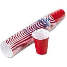 Plates, Cups & Cutlery Solo Plastic Party Cups 16oz Red 50/Bag 20 Bags/Carton P16RLRCT