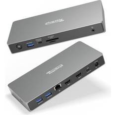 Docking station for laptop dual monitor Plugable 11-in-1 USB C Docking Station Dual Dock