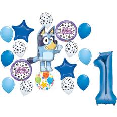 Balloons bluey 1st birthday party supplies balloon bouquet decorations with paw prints