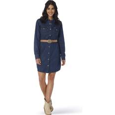 Wrangler Women Dresses Wrangler Women's Long-Sleeve Western Snap Denim Dress