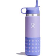 Purple Baby Thermos Hydro Flask 20 Oz Kids Wide Mouth Straw Cap Boot
