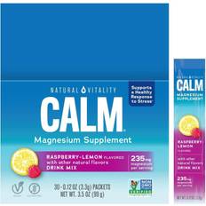 Raspberry Vitamins & Minerals Vitality CALM Magnesium Powder, Raspberry-Lemon Flavor Stick