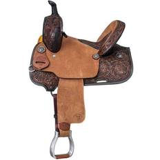 Saddles & Accessories Tough-1 Royal King Dublin Two-Tone Barrel Saddle