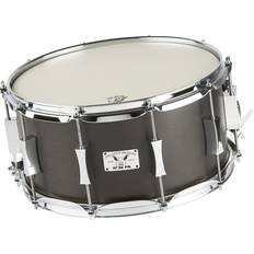 Snare Drums Pork Pie Little Squealer Birch/Mahogany Snare Drum 14 X 7 In. Black Satin