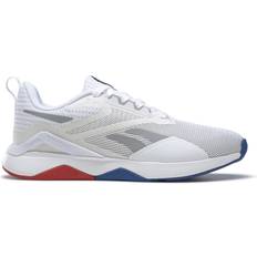 Shoes Reebok Women's Nanoflex TR 2.0 Cross Trainer, White/Vector Blue/Vector Red