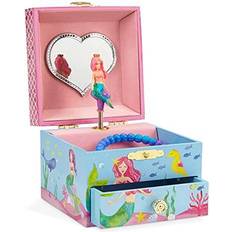 Jewelkeeper Mermaid Girl's Musical Box, Underwater Design with Pull-out Drawer, Over the Waves Tune