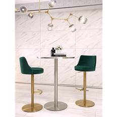 Chairs WhiteLine BS1715F-GLD/GRN Carter Bar Stool