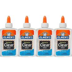 Pink Glue Elmers Washable Clear Glue, 9 Ounce Bottle Pack of 4