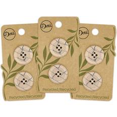 Buttons Dritz 23mm Recycled Polyester Round Buttons Beige