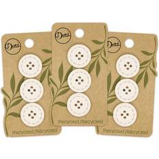 Dritz 20mm Recycled Cotton Round Stitch Buttons Natural