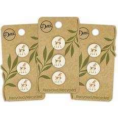 Dritz 15mm Recycled Cotton Deer Buttons Natural