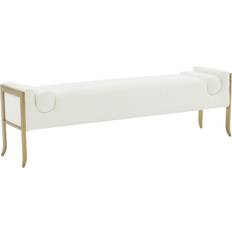 TOV Furniture Ines Textured Velvet Settee Bench