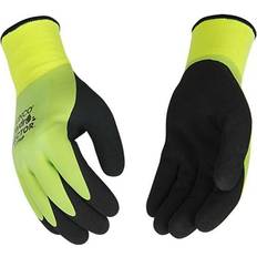 Acrylic Gloves & Mittens Hydroflector™ Lined Waterproof Hi-vis Thermal Knit Shell & Double-coated Latex - High-Visibility Green