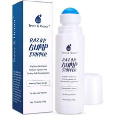 Beard serum Terez & Honor Safecut cool blue razor bump and ingrown -after shave solution roll-on dark spot