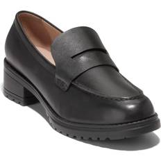 Cole Haan Loafers Cole Haan Camea Lug Loafer Black Leather Women's Flat Shoes Black