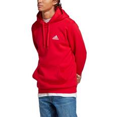 Adidas Red Sweaters Adidas Men's Essentials Fleece Hoodie, Scarlet