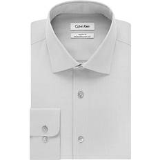 Calvin Klein Women Shirts Calvin Klein $75 men's regular-fit gray herringbone cotton dress shirt