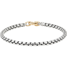 David Yurman Box Chain Bracelet - Silver/Gold