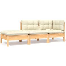 vidaXL gräddvita dynor Loungeset