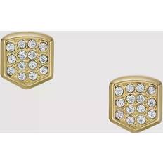 Fossil Women Heritage Crest Gold-Tone Stainless Steel Stud Earrings