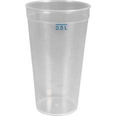 Plastikglas Flergangsbrug Klar 50 cl 12 stk