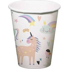 Multikleur Papieren Bekers Folat Bekertjes Unicorns&Rainbows 6stk