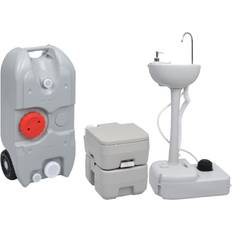 VidaXL Toilets vidaXL Portable Camping Toilet and Handwash Stand Set with Water Tank