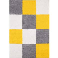 THE RUGS Myshaggy Collection Geometric 381 Yellow