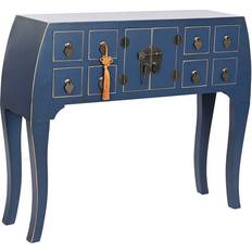 Or Coiffeuses Dkd Home Decor Console Sapin Mdf 98X26X80 Oriental Bleu Coiffeuse