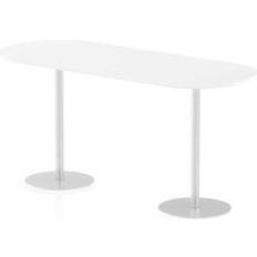 White Table Tops Impulse Dynamic 2400mm Poseur Boardroom Table Top