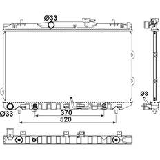 F Raffreddamenti a Liquido CPU NRF Radiatore Motore 53162 Alluminio 664 375 16