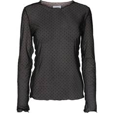 Liberté Overdele Liberté Mesh Top Sort Prikket