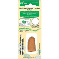 Dés Clover Natural Fit Leather Thimble-Medium